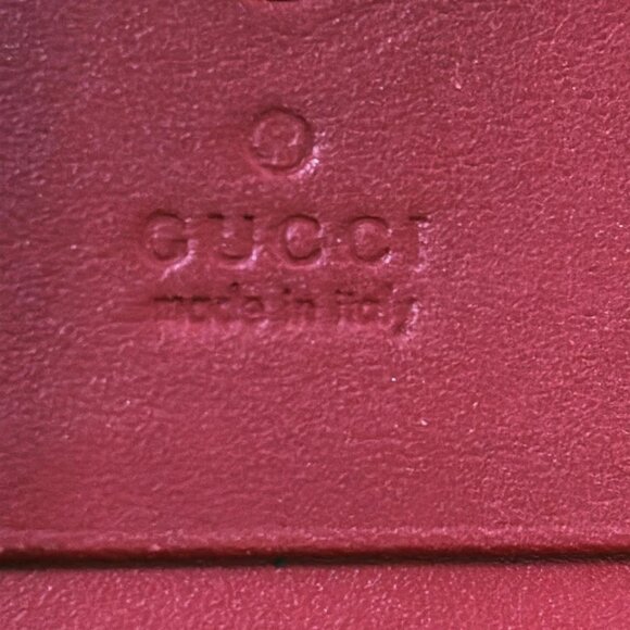 GUCCI Cherry Beige Dark Brown Multi PVC Leather - Bifold Wallet 246-081125 - Picture 5 of 5